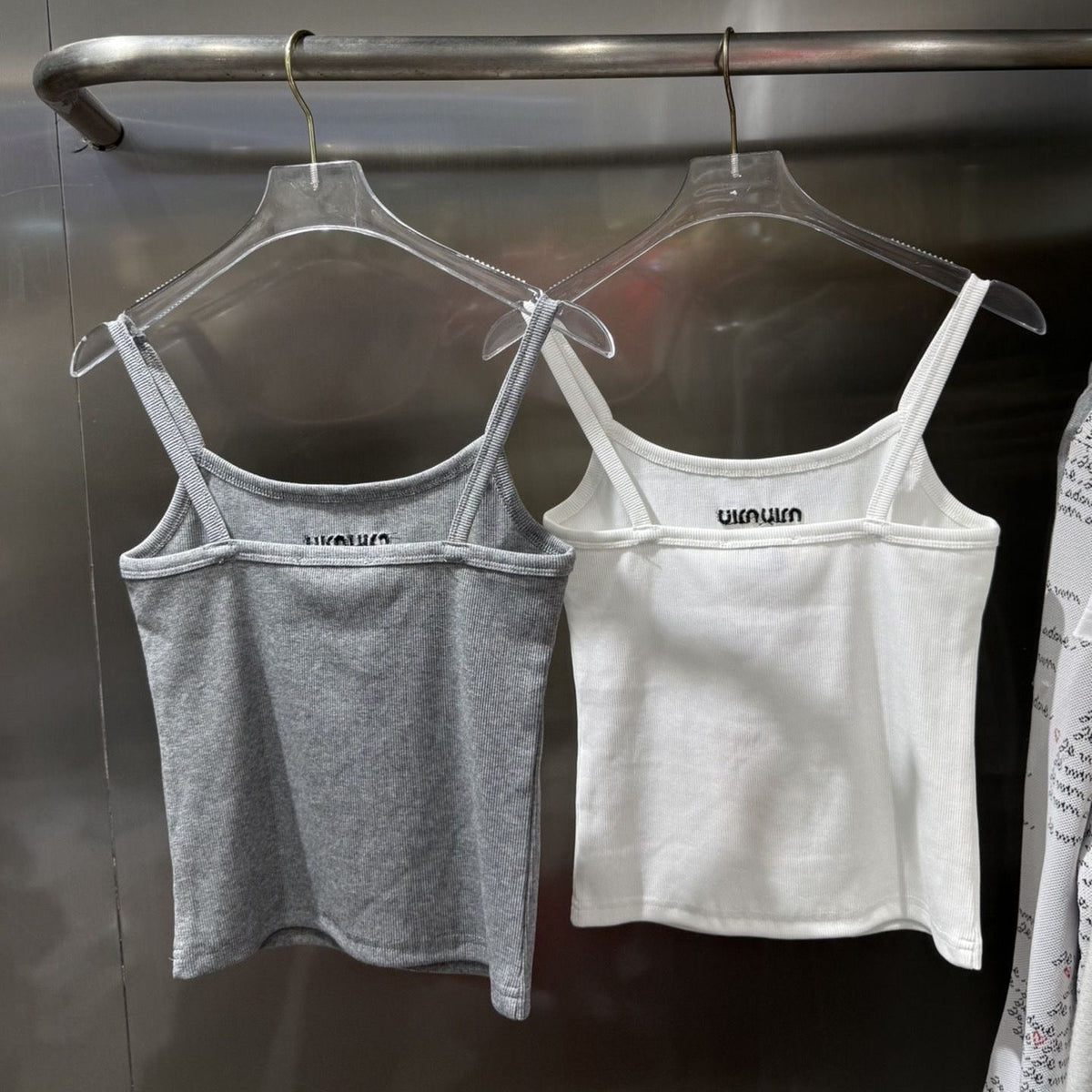 Miumiu 2026 Camisole White And Gray Cotton