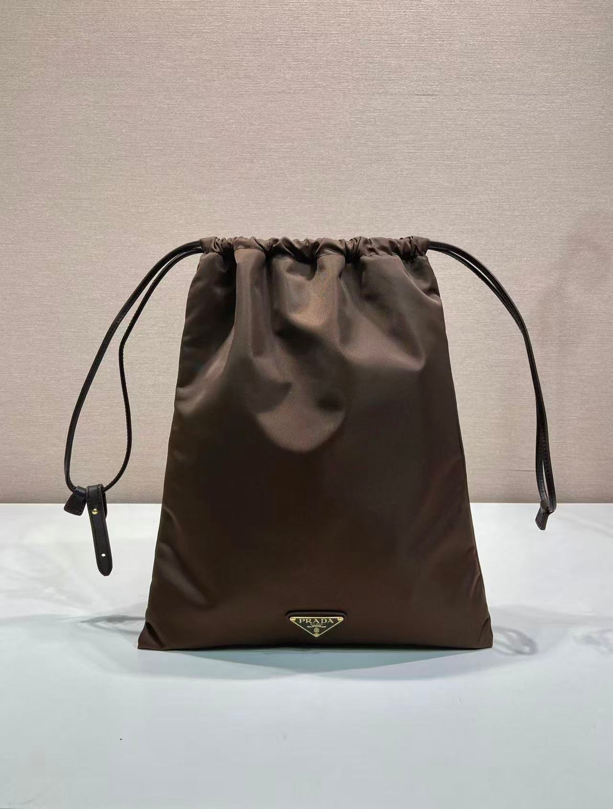 Prada 2026 Wish Drawstring Bag 35cm Re-Nylon