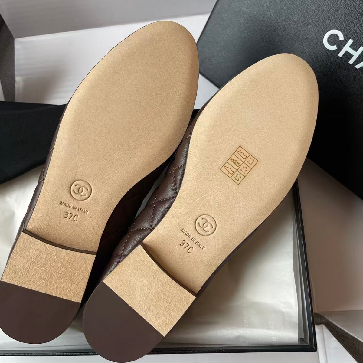 Chanel 2026 Shoe Brown Chocolate Suede Lambskin