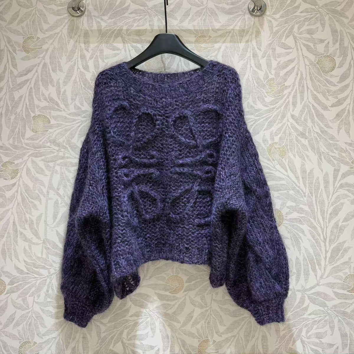Loewe 2026 Anagram Sweater Purple Mohair-Blend