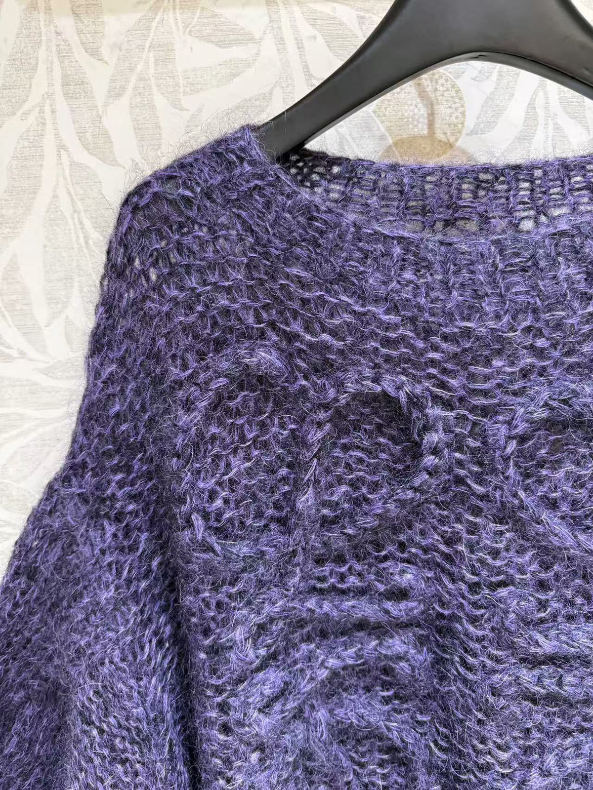 Loewe 2026 Anagram Sweater Purple Mohair-Blend