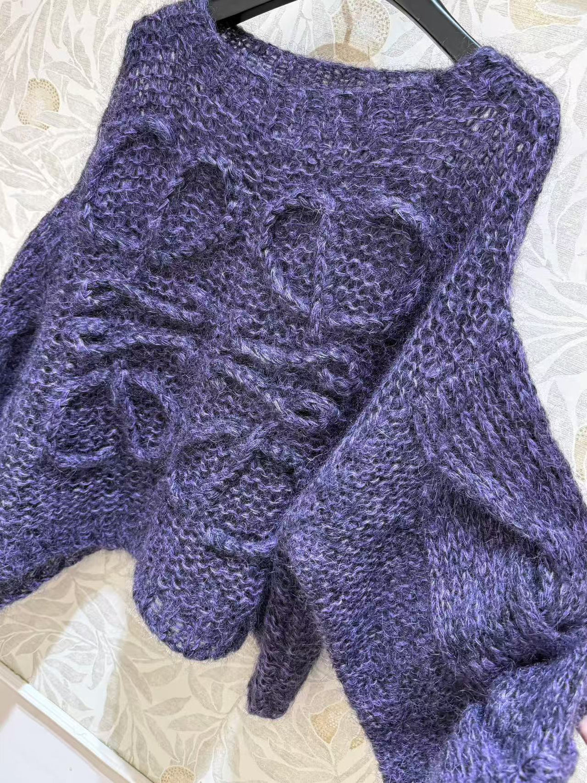 Loewe 2026 Anagram Sweater Purple Mohair-Blend
