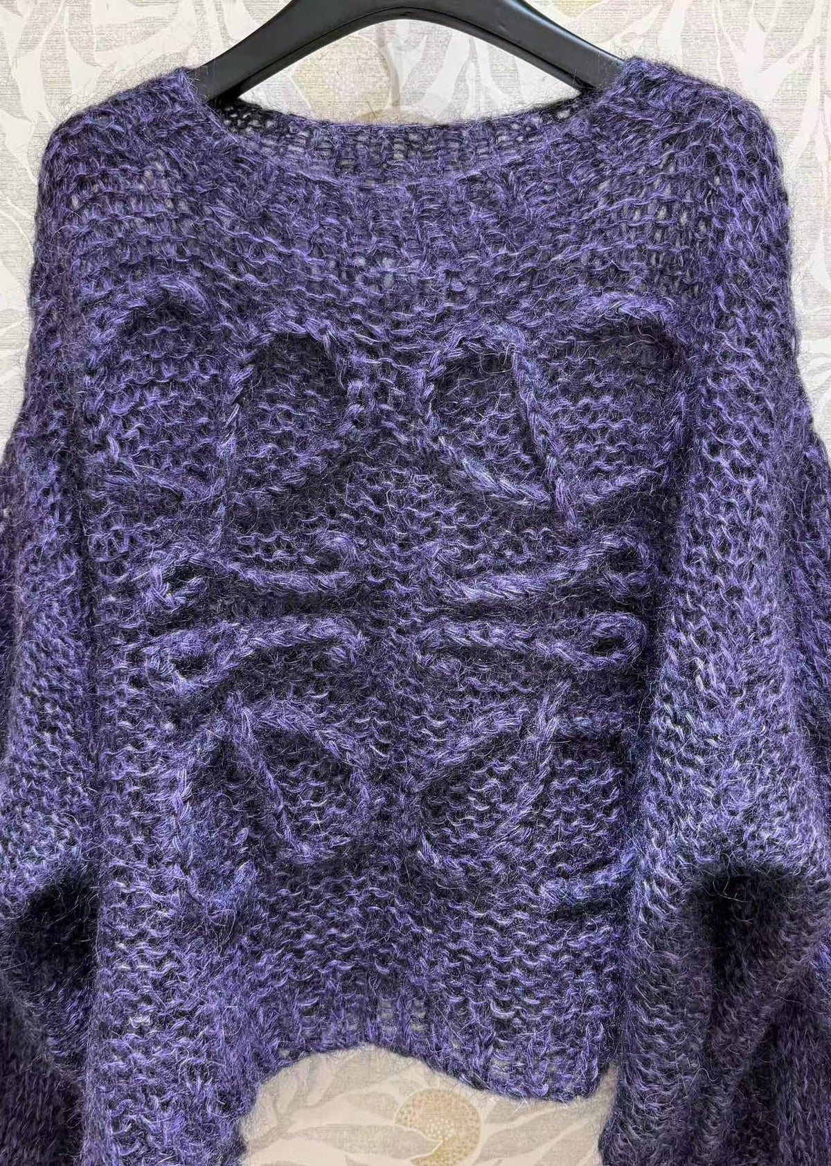 Loewe 2026 Anagram Sweater Purple Mohair-Blend