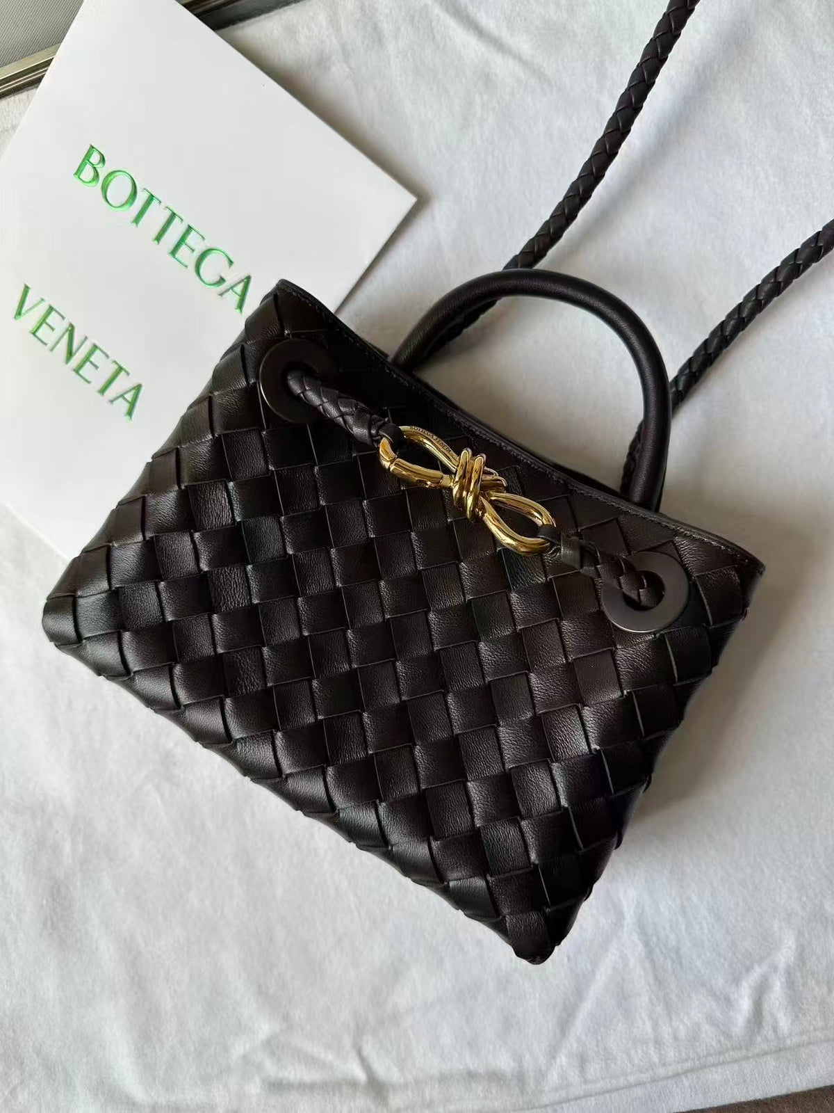 Bottega Veneta 2026 Andiamo Bag Brown Chocolate Lambskin