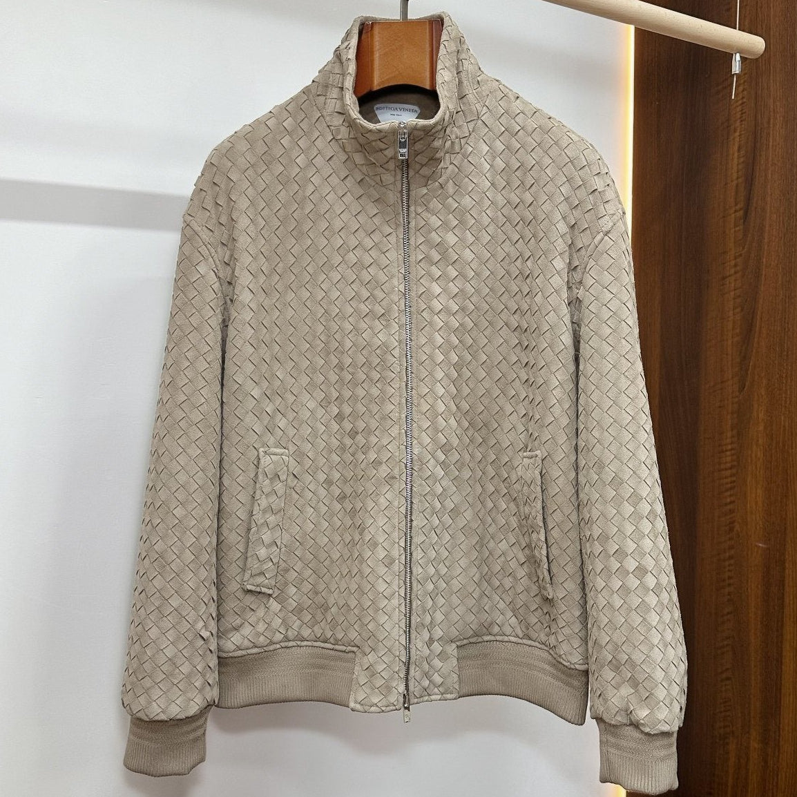 Bottega Veneta 2026 Intrecciato Blouson Jacket Suede