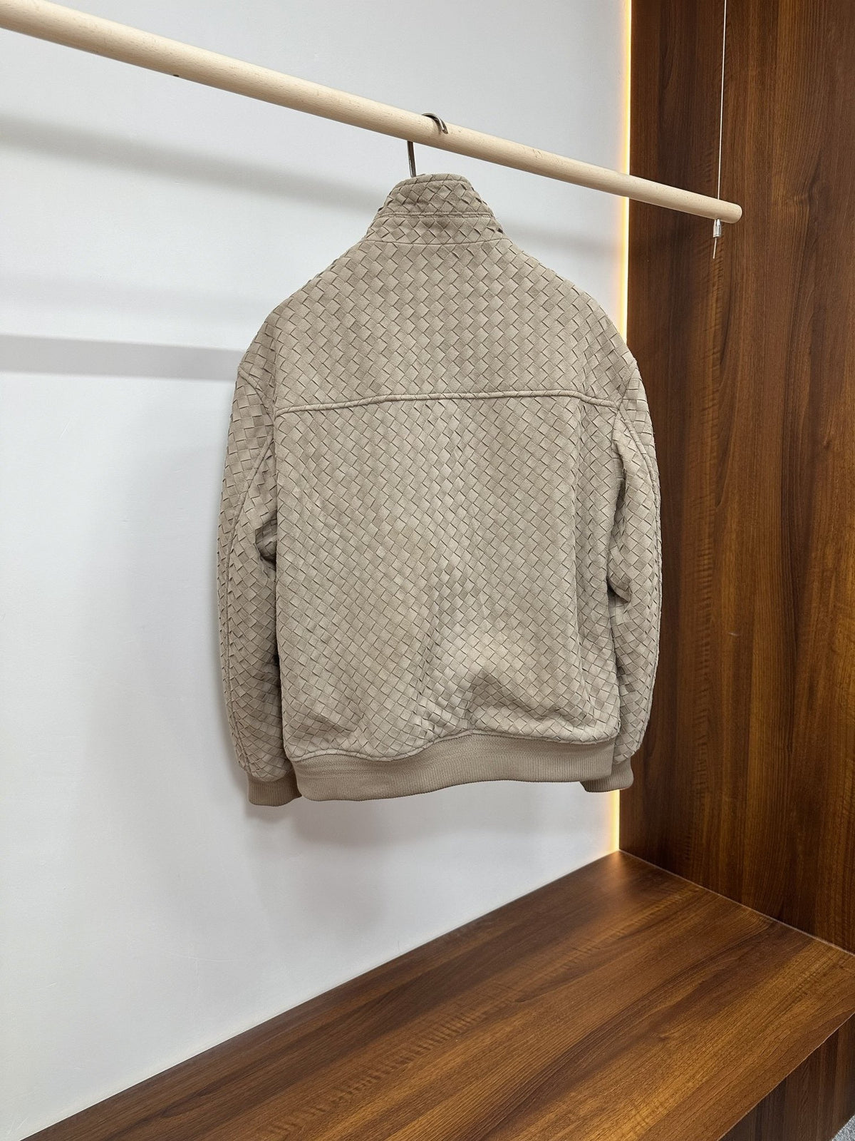 Bottega Veneta 2026 Intrecciato Blouson Jacket Suede