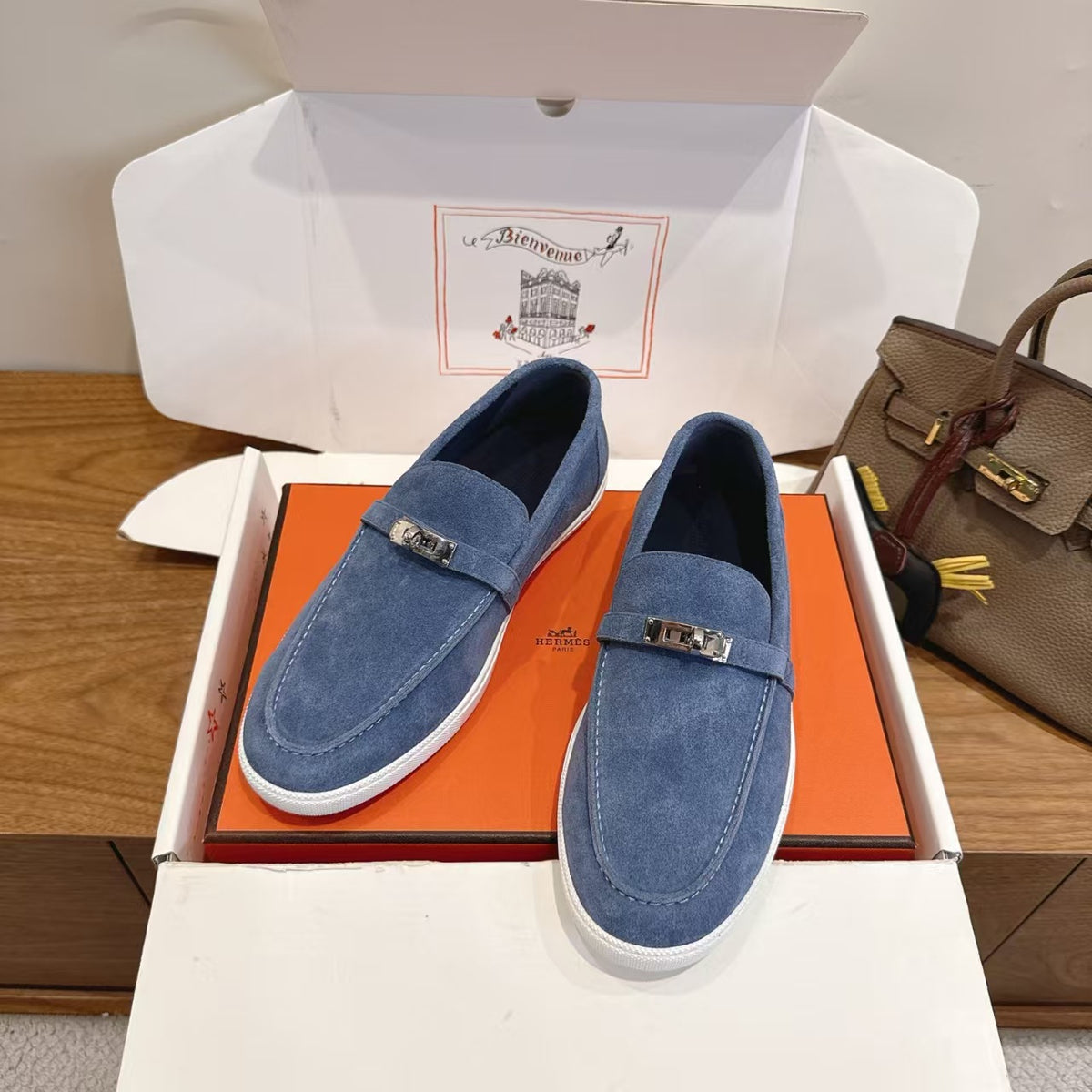 Hermes 2026 Mind Loafer Suede Rubbber