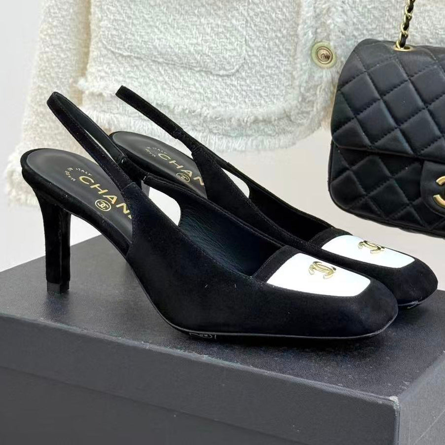 Chanel 2026 Square Toe Slingback 65mm Suede