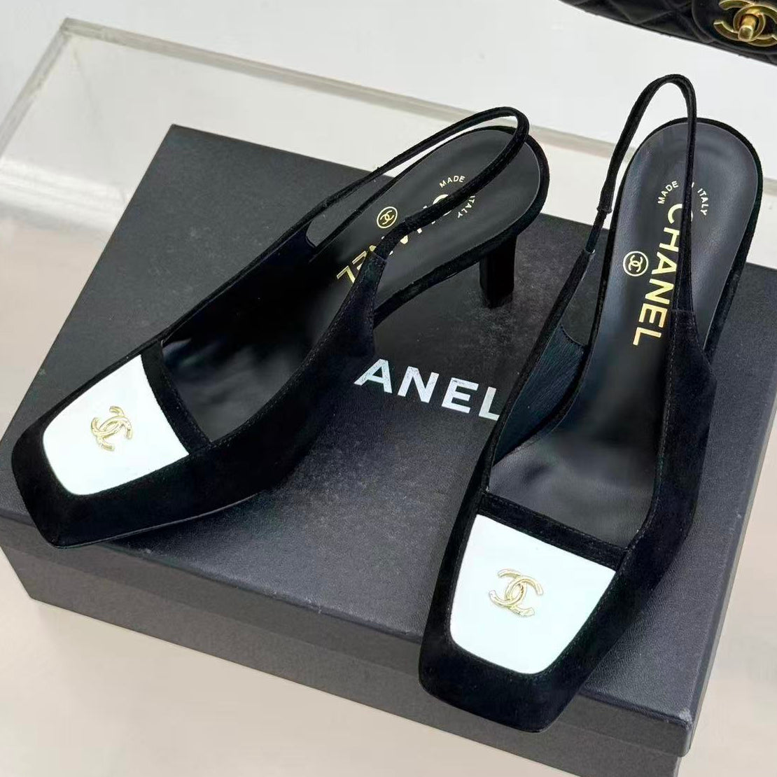 Chanel 2026 Square Toe Slingback 65mm Suede