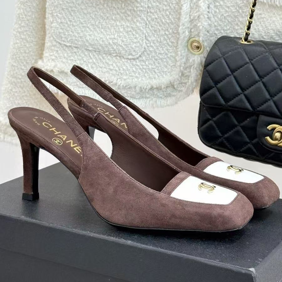 Chanel 2026 Square Toe Slingback 65mm Suede
