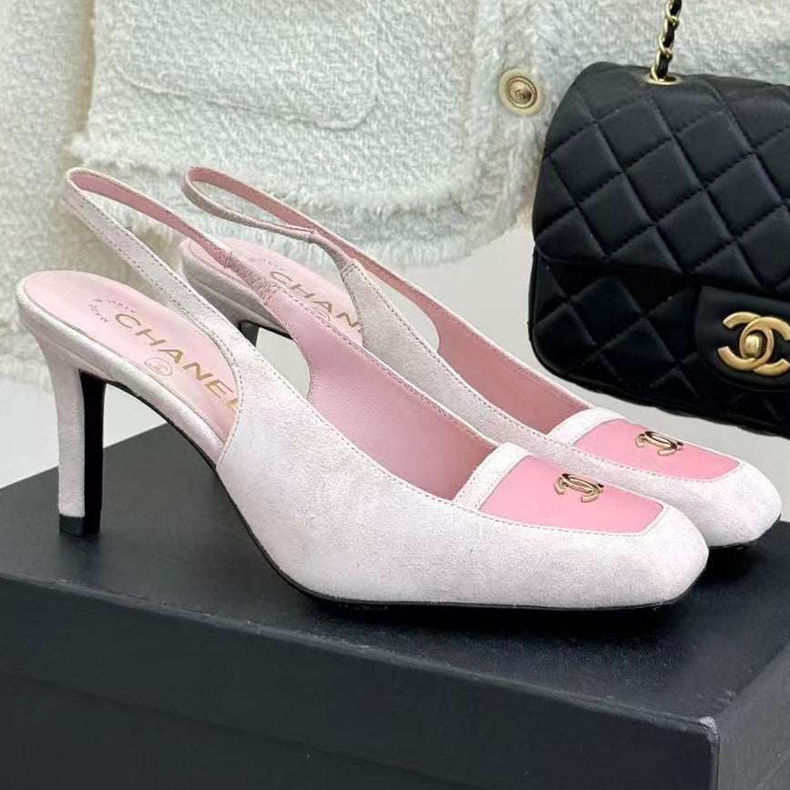 Chanel 2026 Square Toe Slingback 65mm Suede