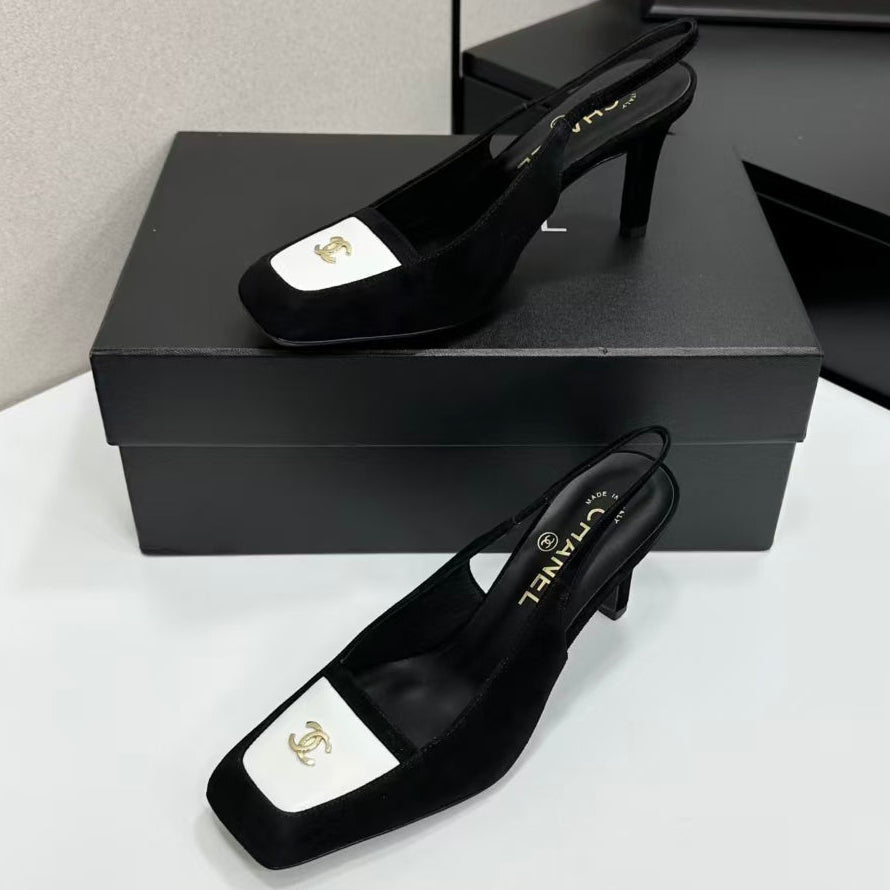 Chanel 2026 Square Toe Slingback 65mm Suede