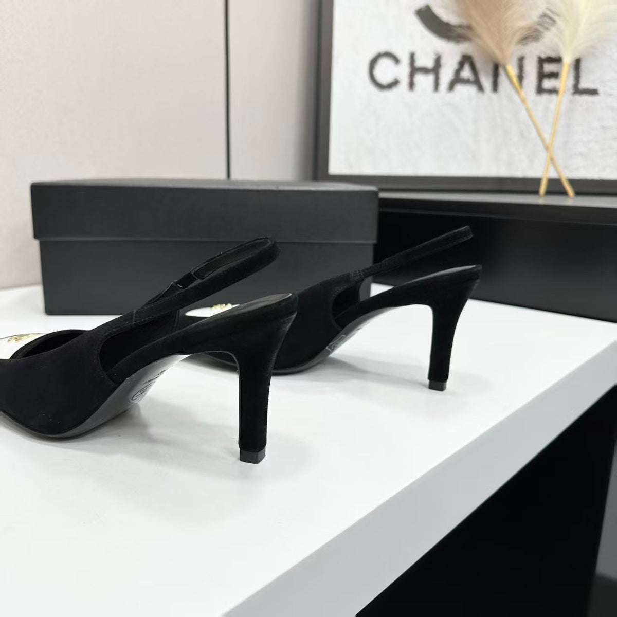 Chanel 2026 Square Toe Slingback 65mm Suede