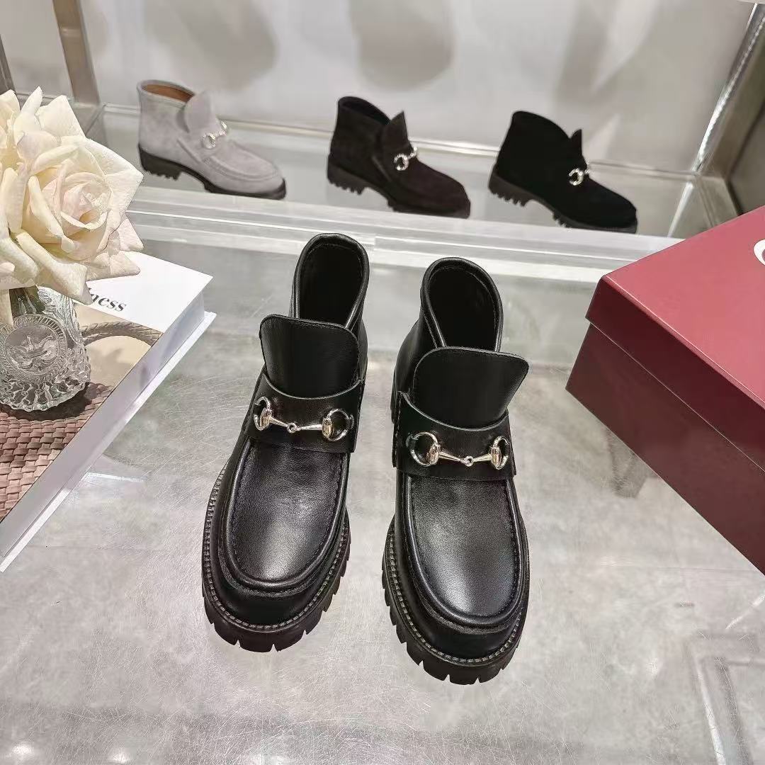 Gucci 2026 Ankle Boot With Horsebit Suede Leather