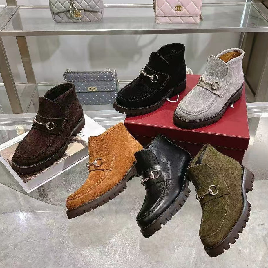Gucci 2026 Ankle Boot With Horsebit Suede Leather