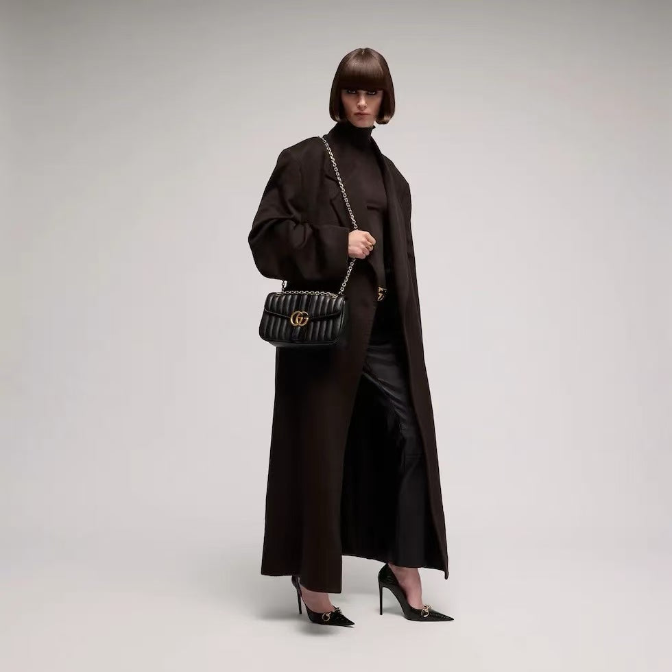 Gucci 2026 Jetset GG Marmont Bag 26cm Black Leather