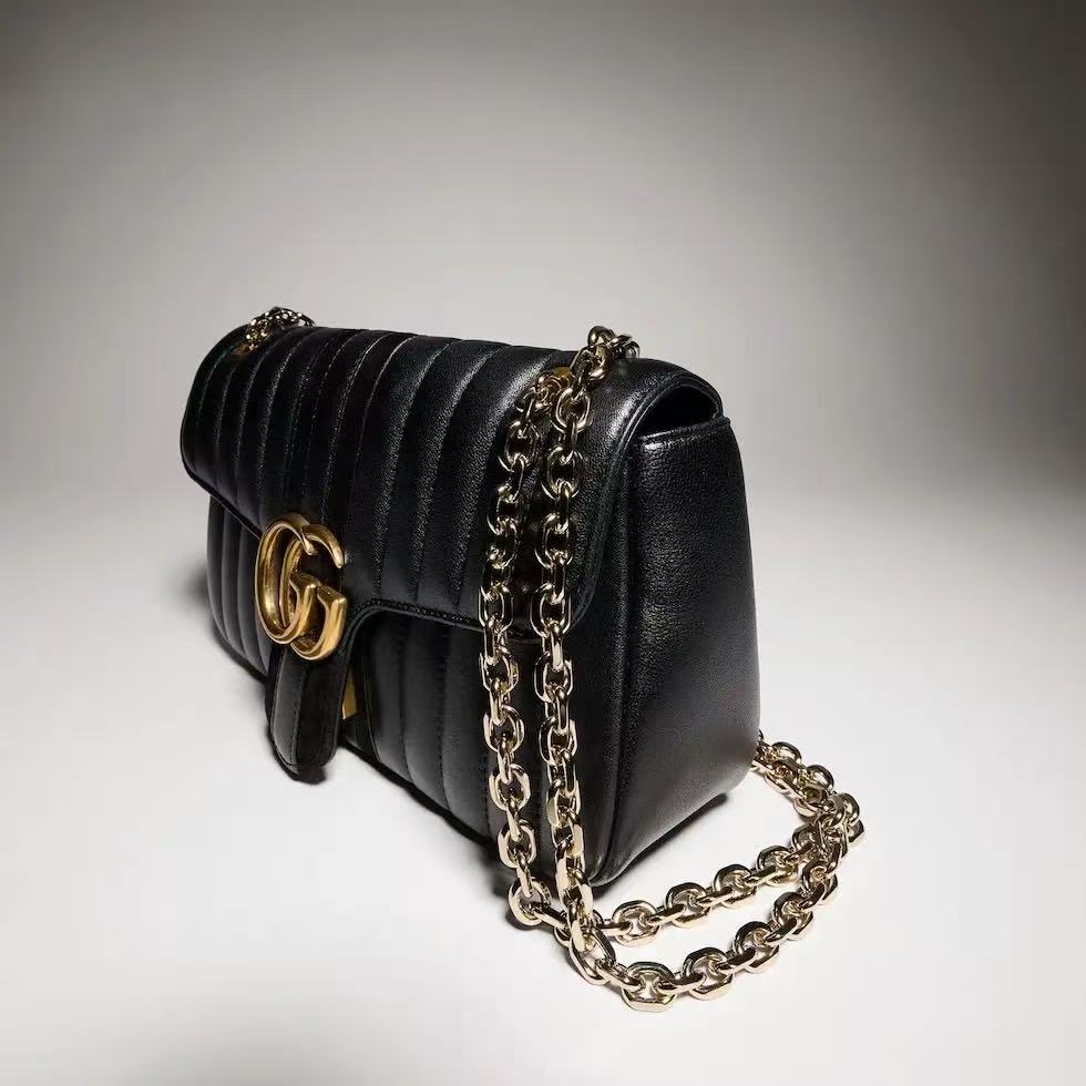 Gucci 2026 Jetset GG Marmont Bag 26cm Black Leather
