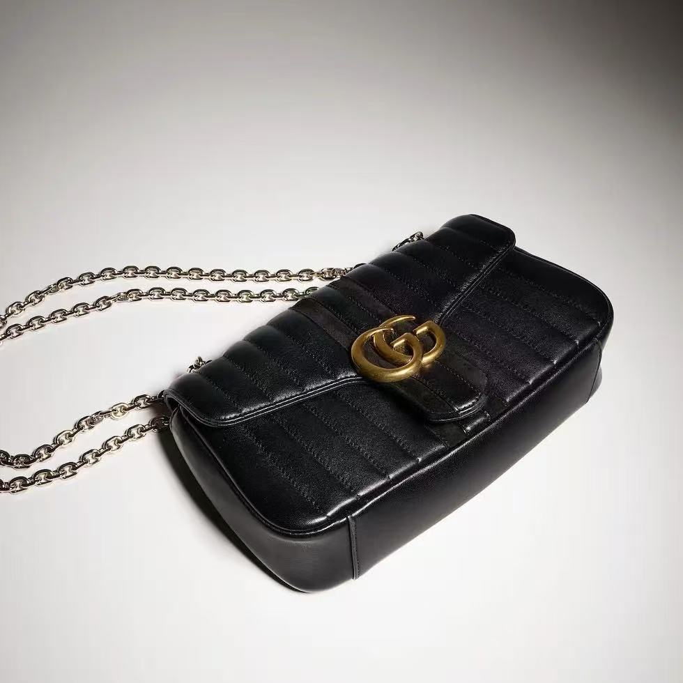 Gucci 2026 Jetset GG Marmont Bag 26cm Black Leather