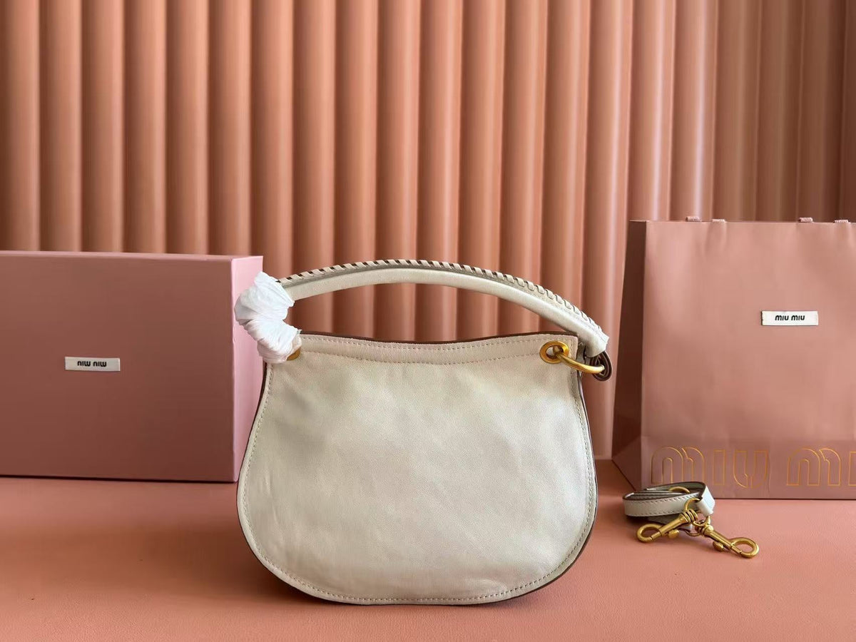 MiuMiu 2026 Rendez-vous Bag 26 Chalk White Leather