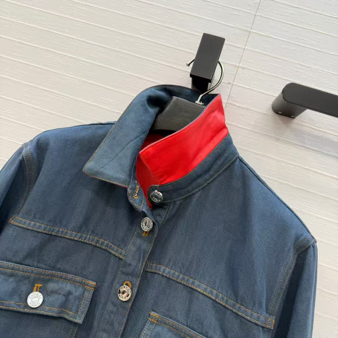Chanel 2026 Long-Sleeved Shirt Dark Blue Denim