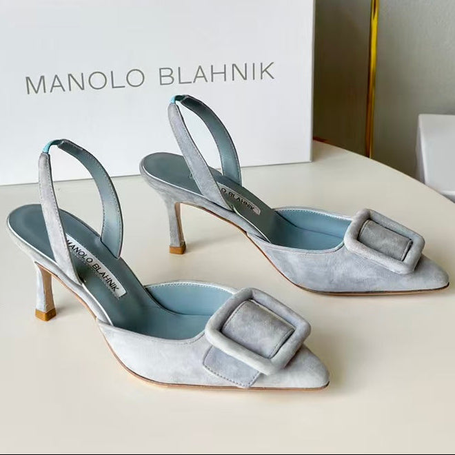 Manolo Blahnik Maysli Slingback 70mm Suede