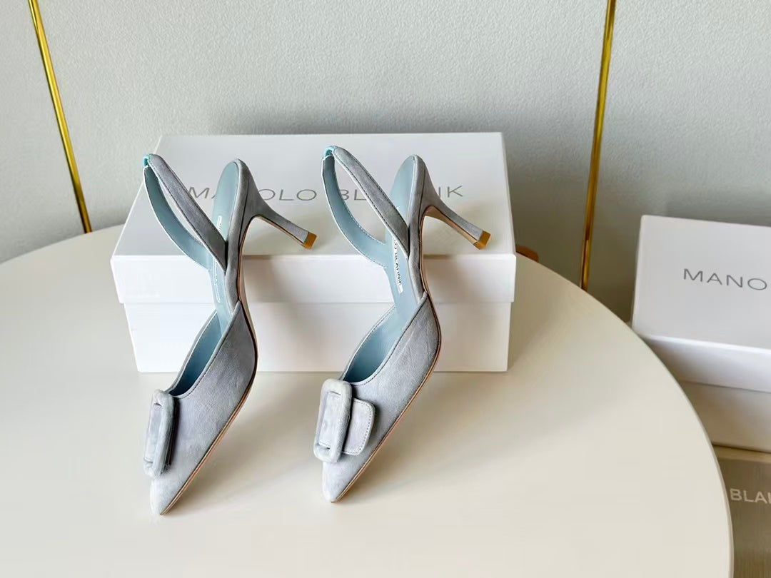 Manolo Blahnik Maysli Slingback 70mm Suede
