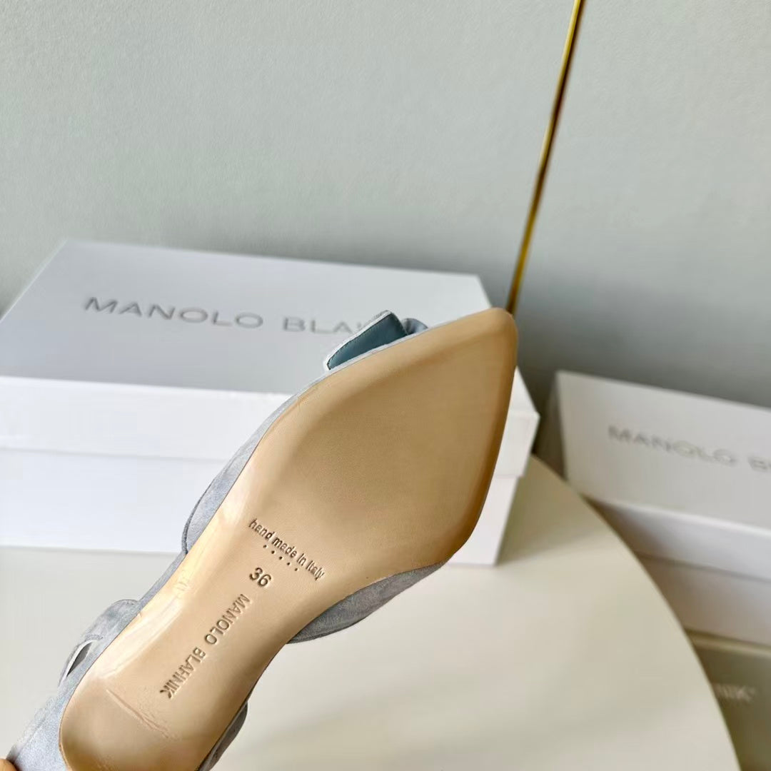 Manolo Blahnik Maysli Slingback 70mm Suede