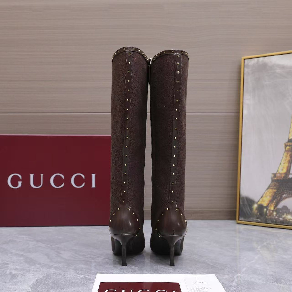 Gucci 2026 Donna Knee-High Boots 85mm Canvas