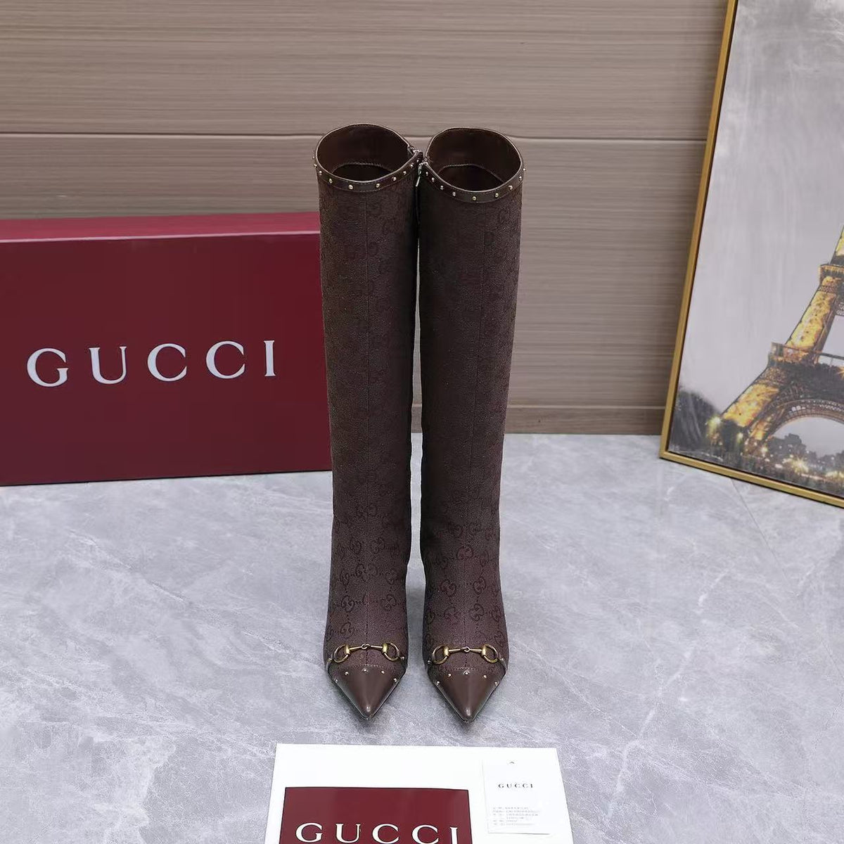 Gucci 2026 Donna Knee-High Boots 85mm Canvas