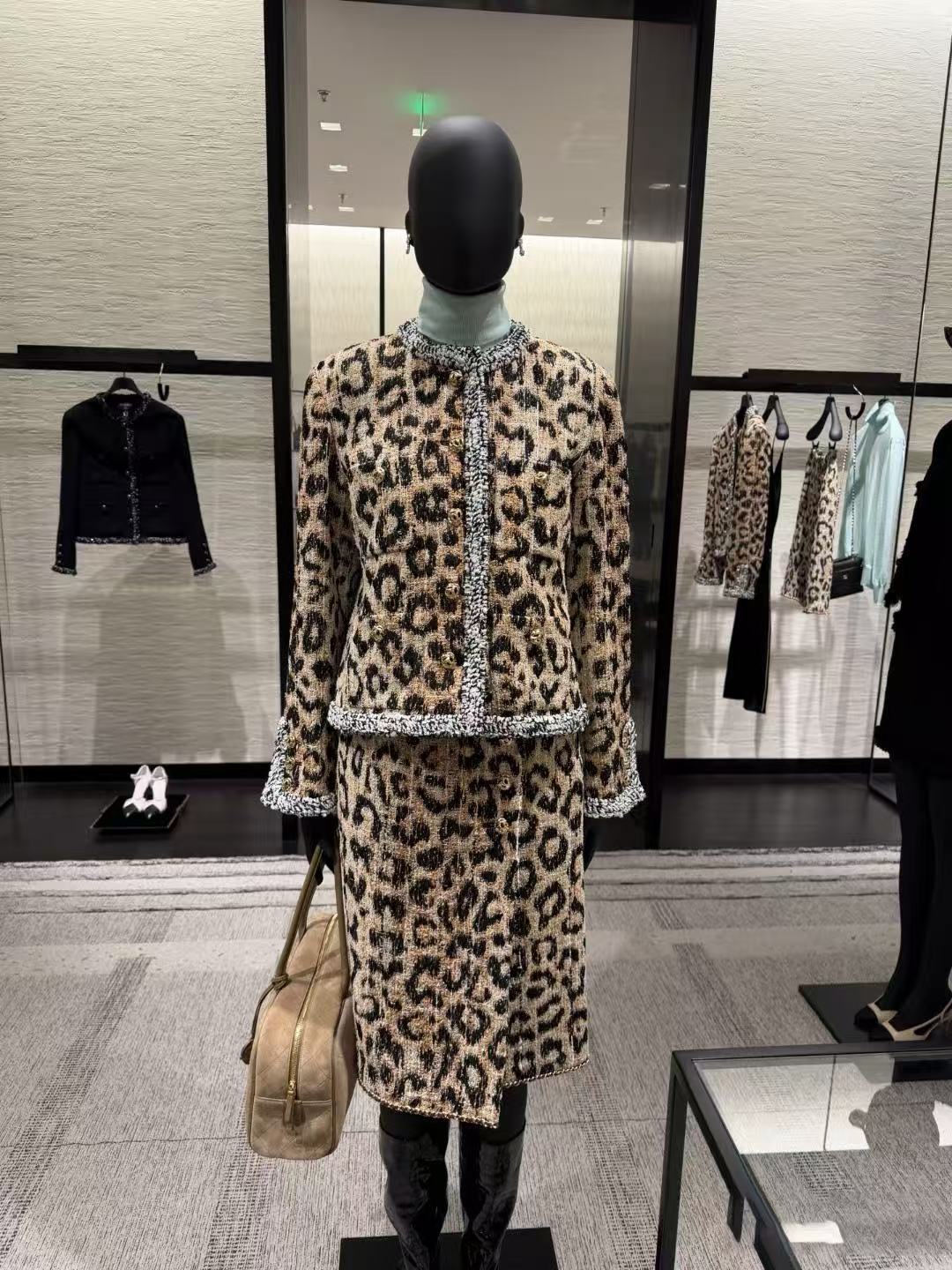 Chanel 2026 Leopard-Print Coat Jacket Tweed