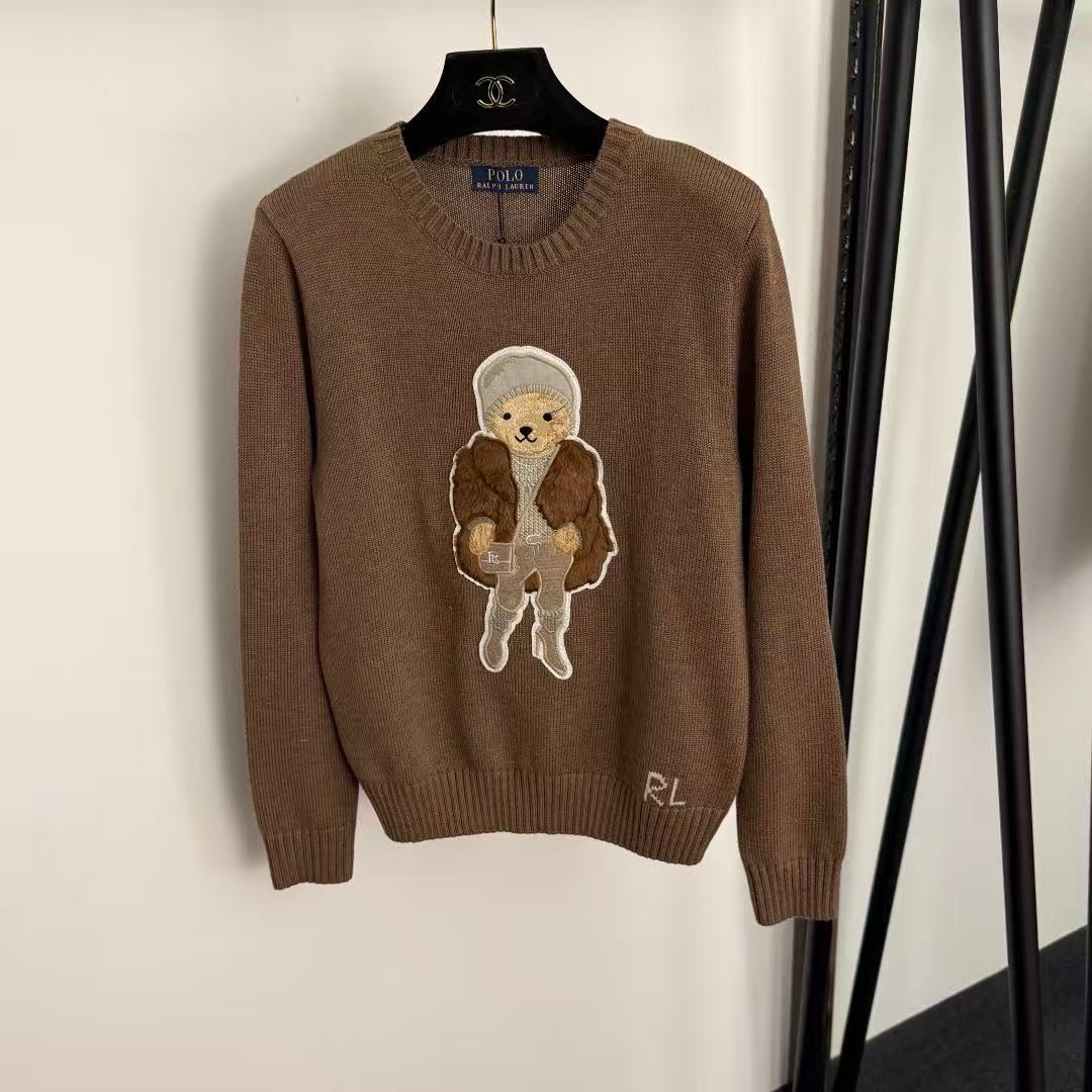 Ralph Lauren Moto Polo Bear Jumper Cashmere