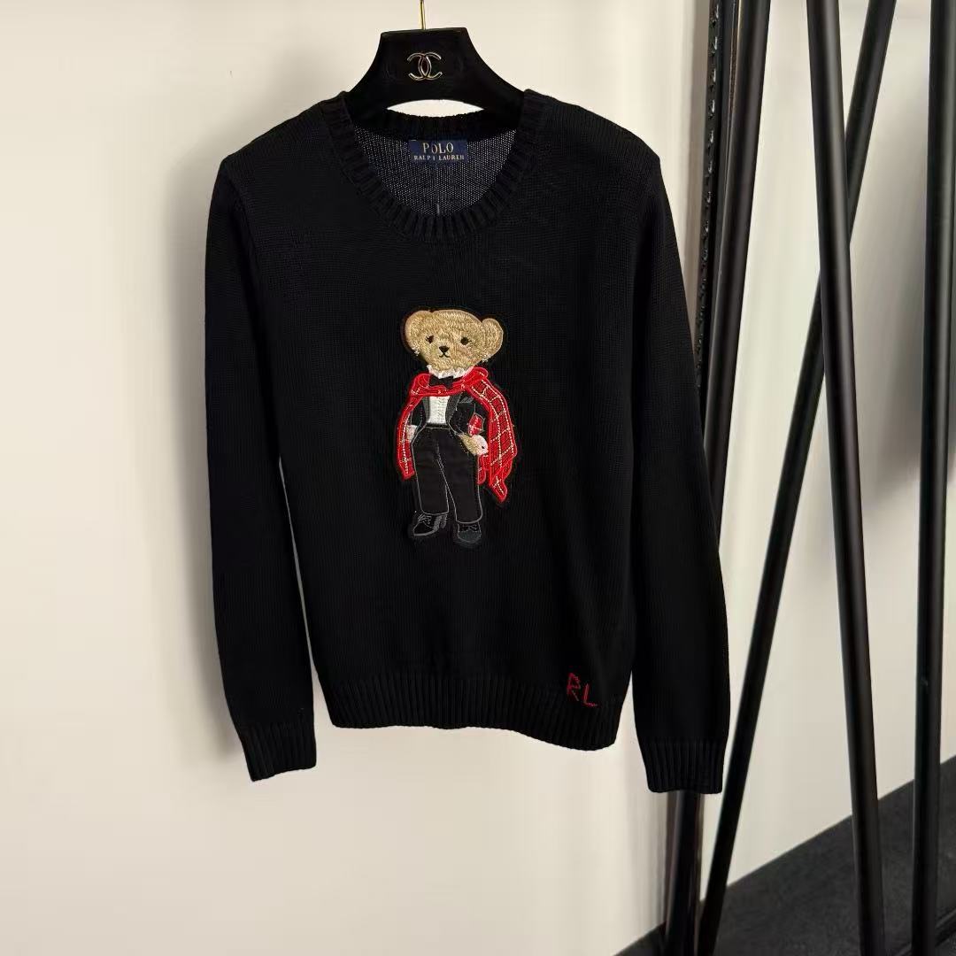 Ralph Lauren Moto Polo Bear Jumper Cashmere