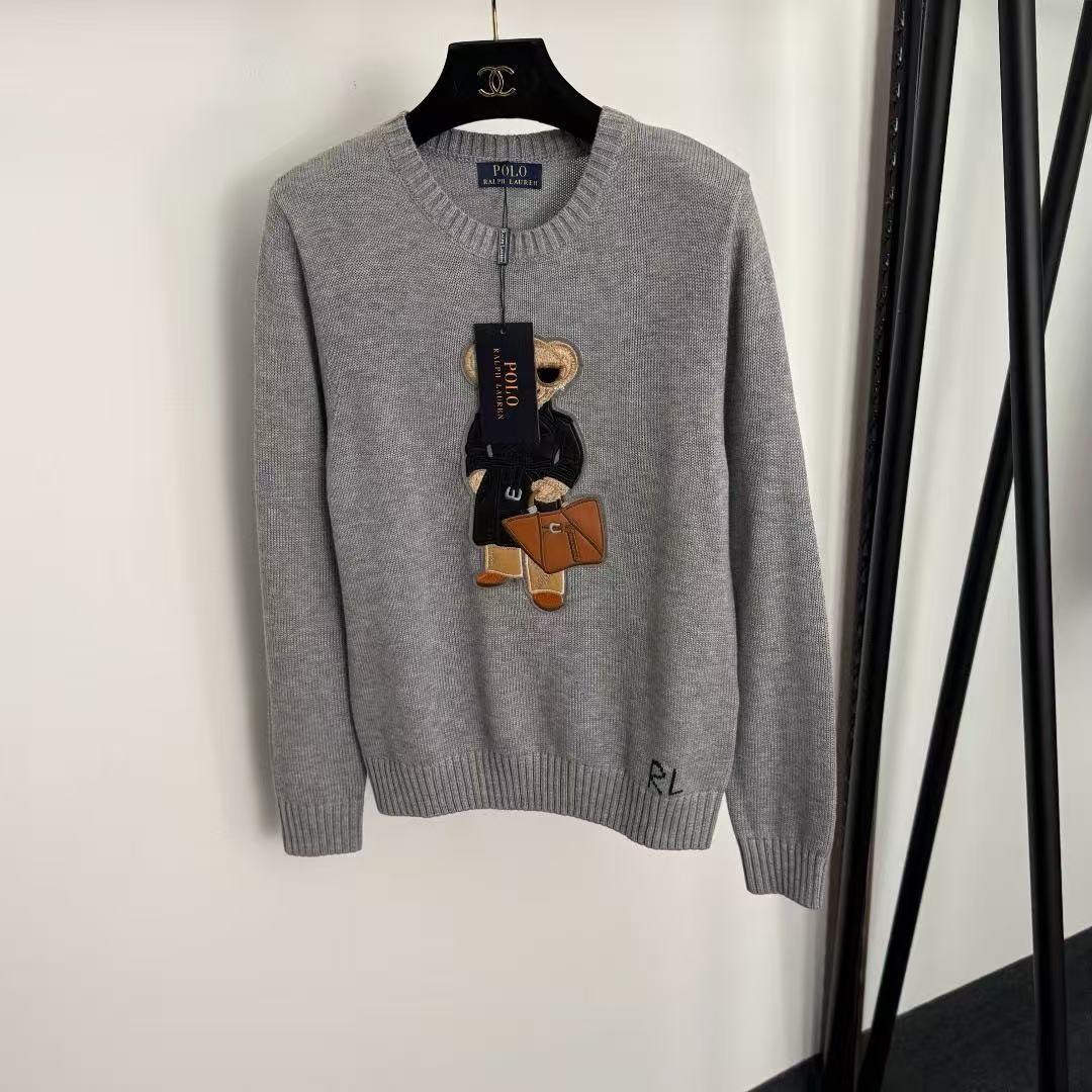 Ralph Lauren Moto Polo Bear Jumper Cashmere
