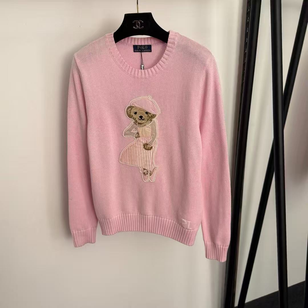 Ralph Lauren Moto Polo Bear Jumper Cashmere