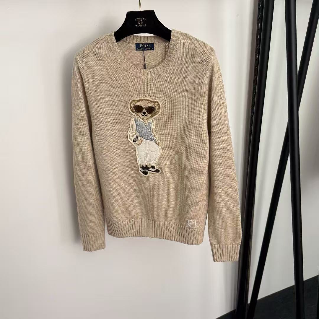 Ralph Lauren Moto Polo Bear Jumper Cashmere