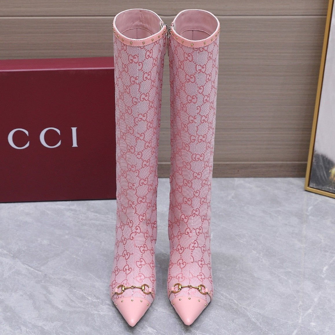 Gucci 2026 Donna Knee-High Boots 85mm Canvas