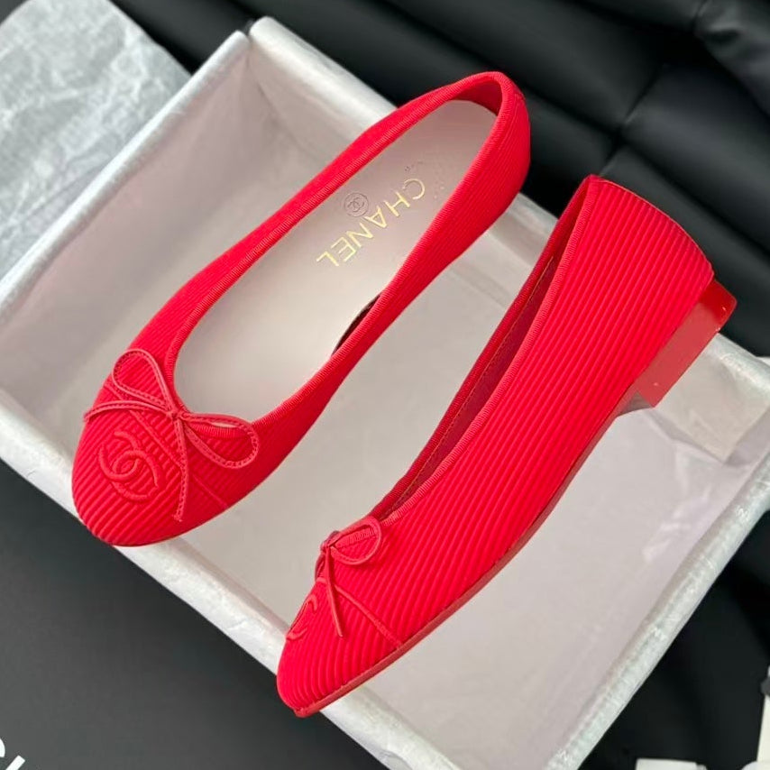 Chanel 2026 Embroidered Ballet Flat Fabric