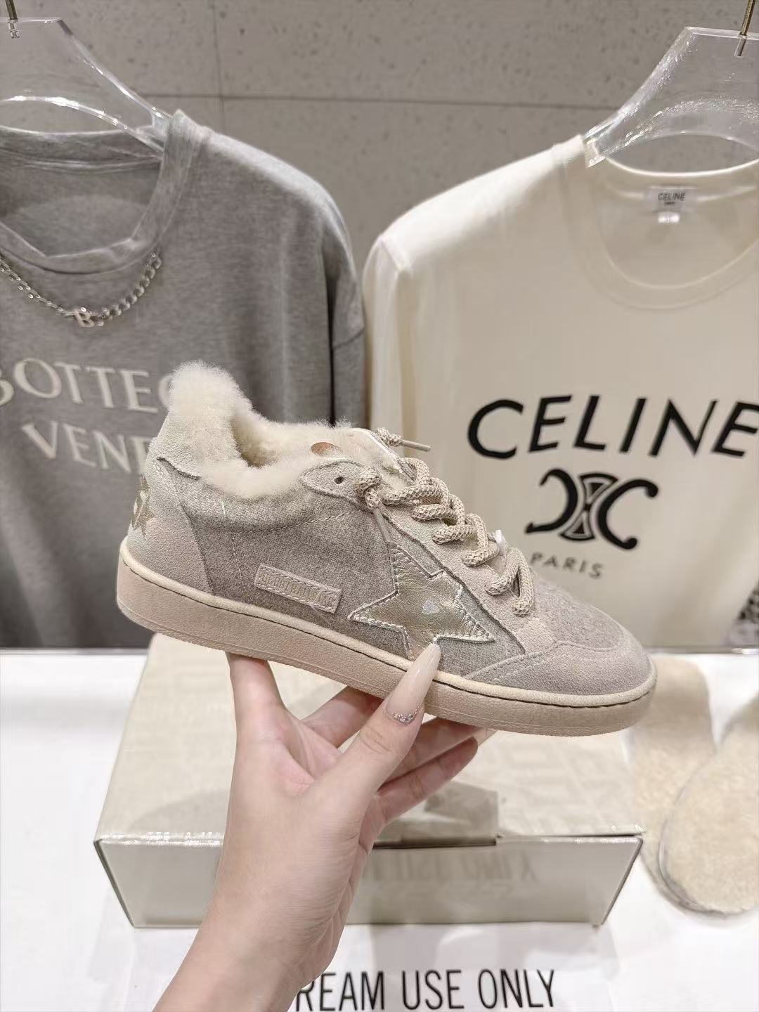 Golden Goose 2026 Ball Star Sneakers Grey Suede-trimmed