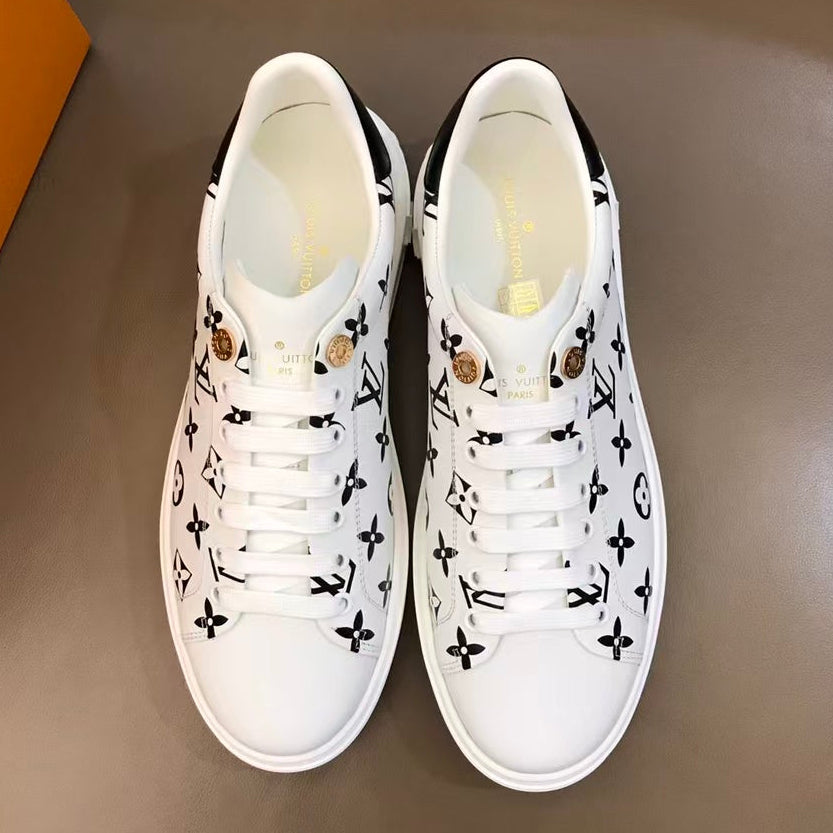 Louis Vuitton 2026 Time Out Sneaker Black White Leather
