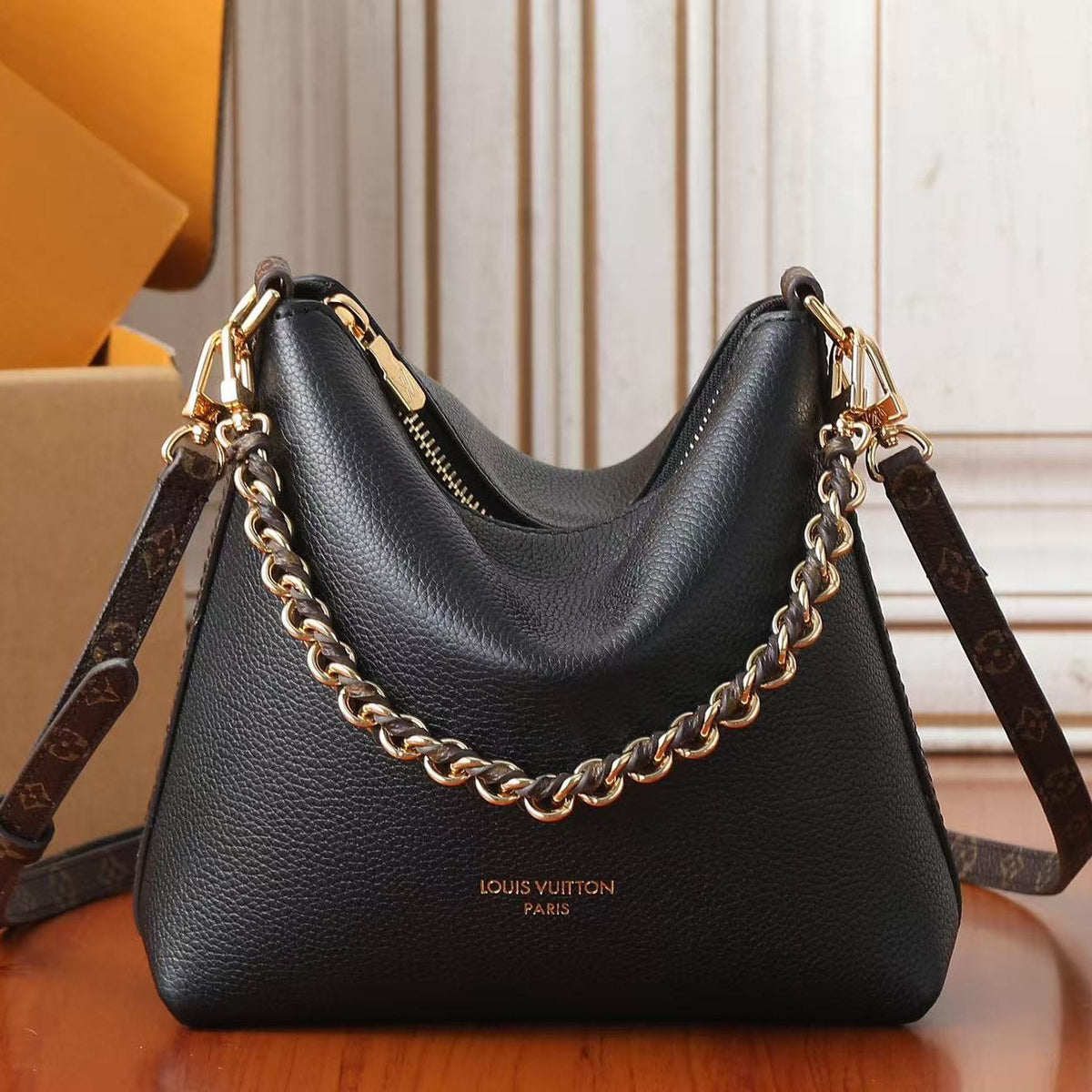 Louis Vuitton 2026 Mini Multipass Bag 18cm Black Gold Hardware Leather