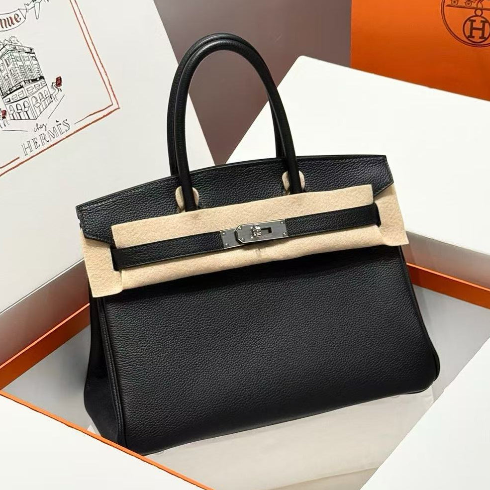 HM BIRKIN BAG 30 BLACK TOGO LEATHER