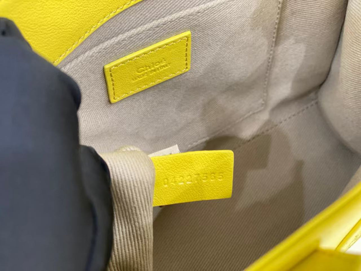 Chloe 2026 Woody Tote Bag Yellow Leather