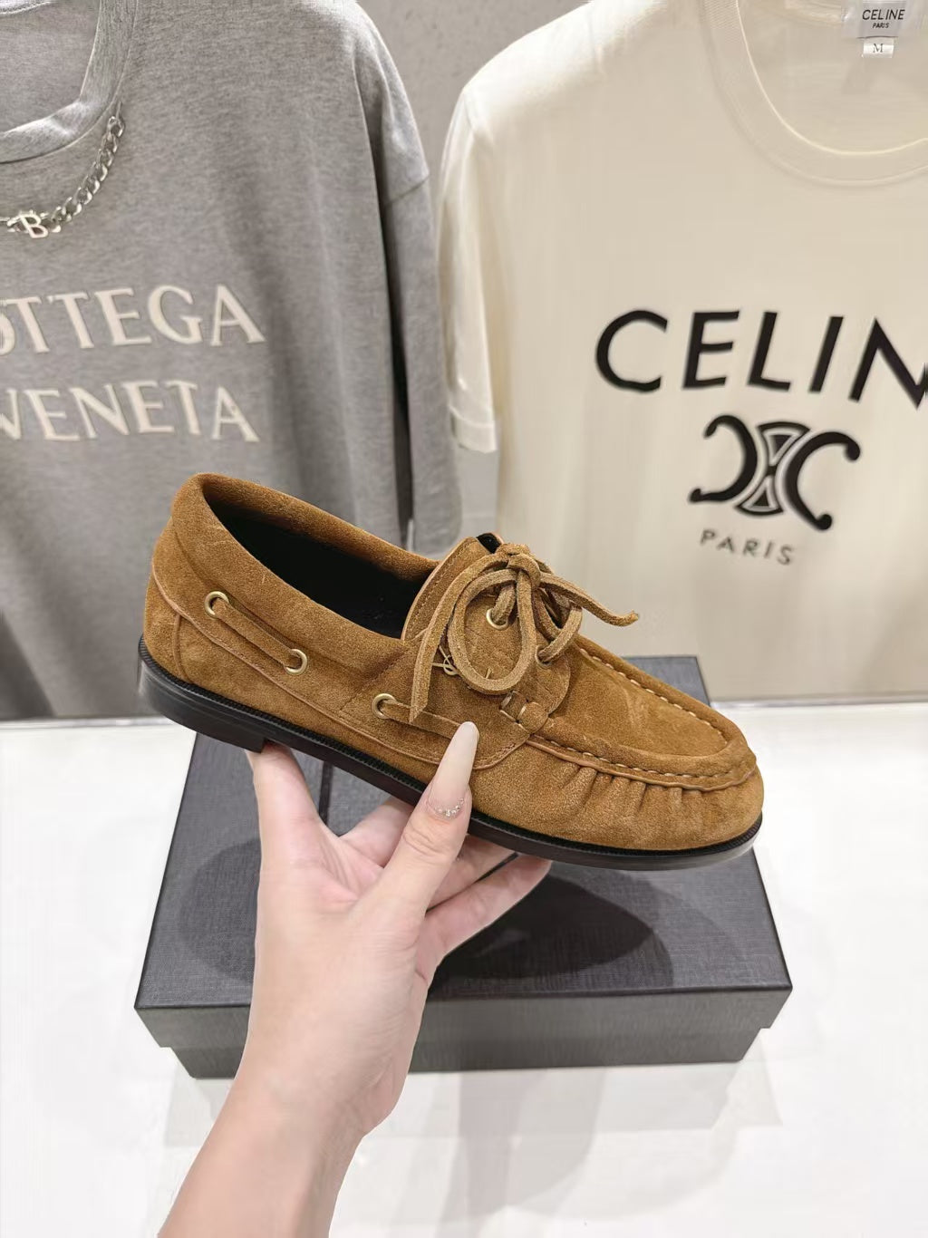 Saint Laurent 2026 Lace Up Loafers Suede