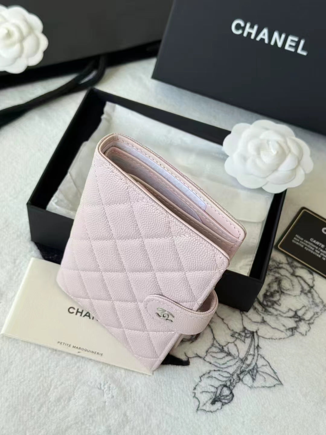 Chanel 2026 Matelasse Quilted Card Wallet 15cm Leather
