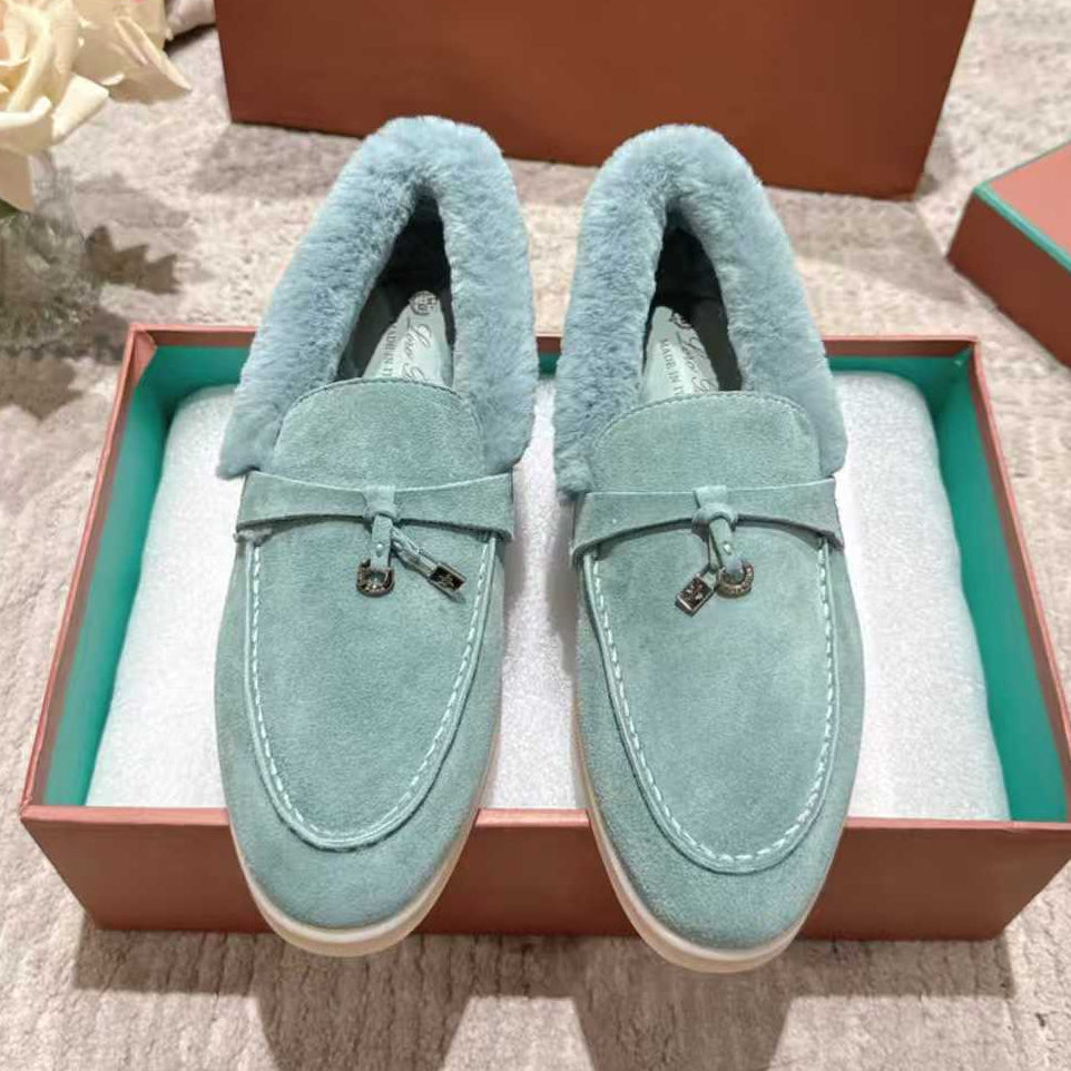 Loro Piana 2026 Summer Charms Walk Loafers Suede Wool