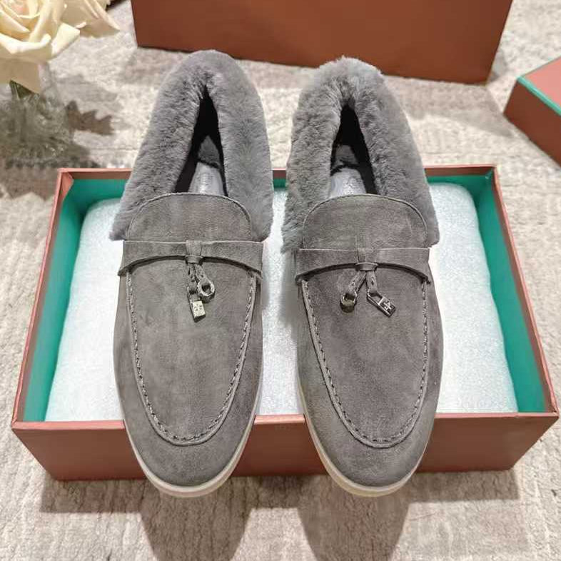 Loro Piana 2026 Summer Charms Walk Loafers Suede Wool