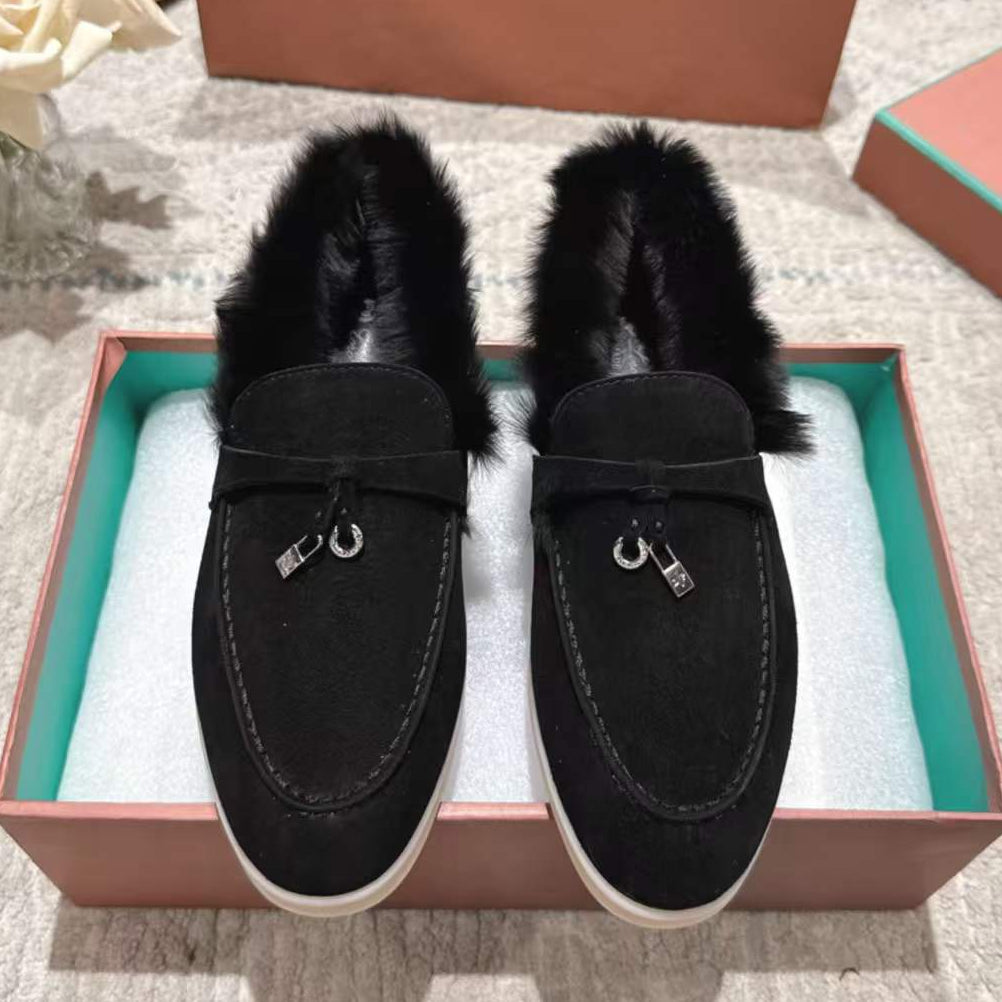 Loro Piana 2026 Summer Charms Walk Loafers Suede Wool