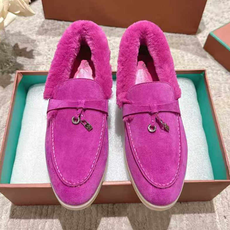 Loro Piana 2026 Summer Charms Walk Loafers Suede Wool