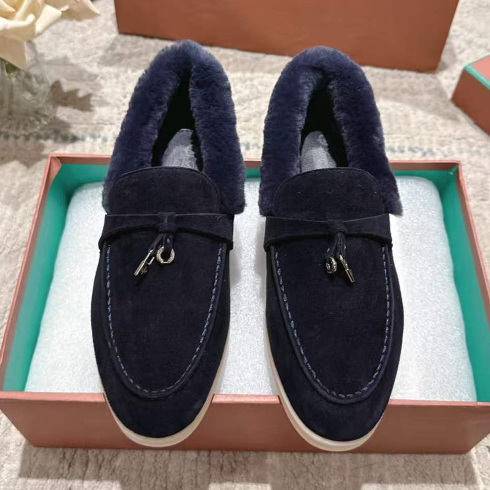 Loro Piana 2026 Summer Charms Walk Loafers Suede Wool