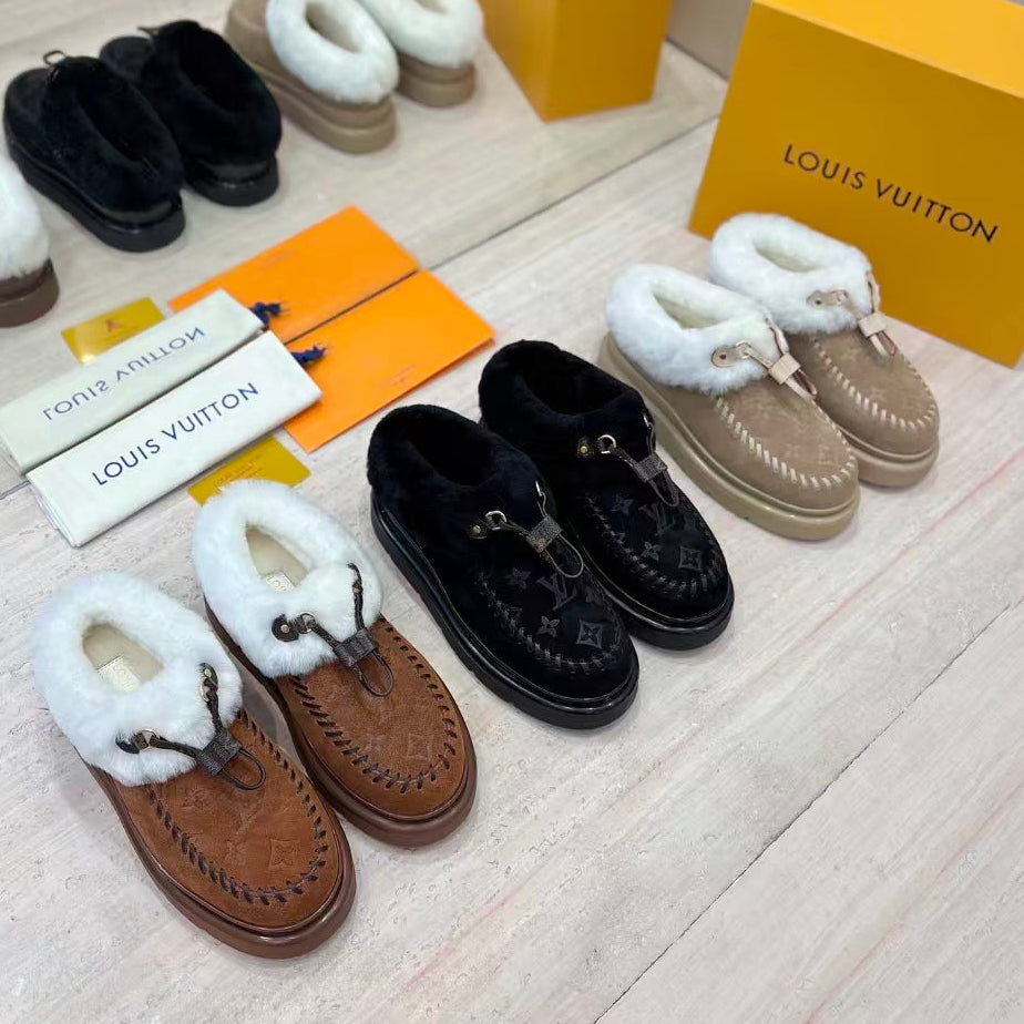 Louis Vuitton 2026 Cortina Closed Mule Suede Wool